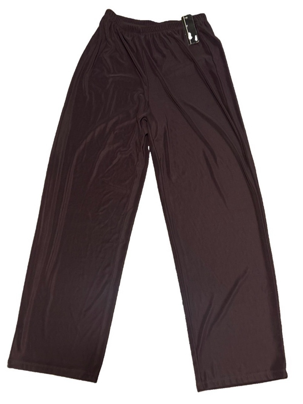 AGB Women's Wide Leg Pull-On Pants - Dark Brown